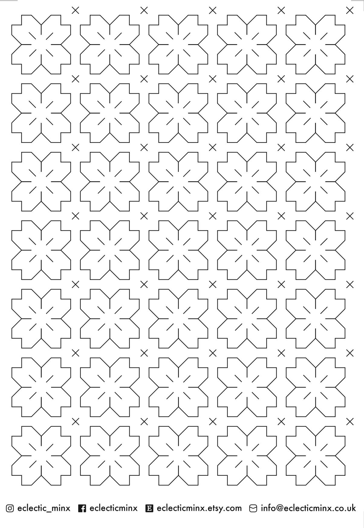 Pack 8 - 6 Stick 'n' Stitch Visible Mending Water Soluble Patterns